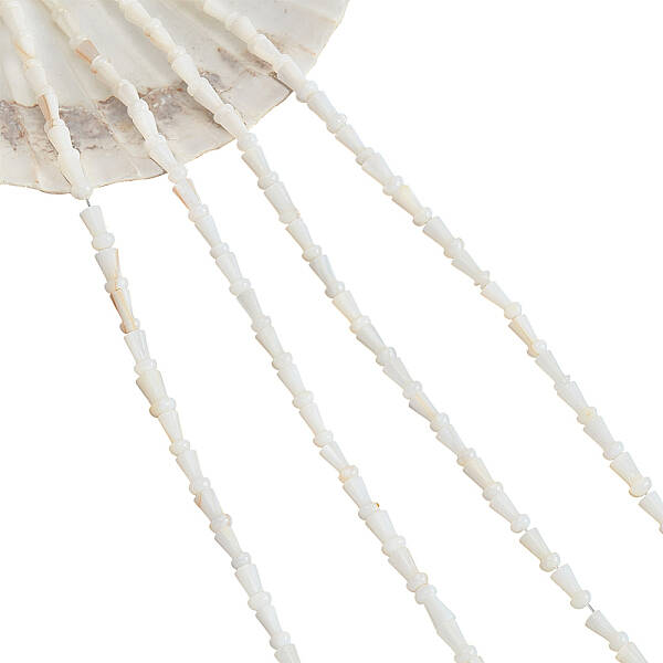 4 Strands Natural Freshwater Shell Beads Strands