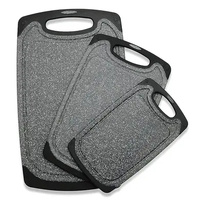 3 pcs Chopping Board , Chopping Boards for Kitchens with Non-Slip Feet and Deep Drip Juice Groove, Easy Grip Handle, Dishwash...