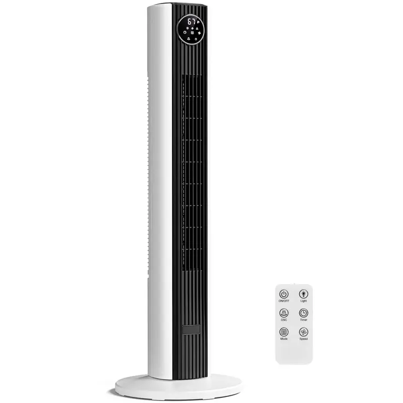 【NOT AC】Antarctic Star 36inch Tower Fan - Portable Electric 85° Oscillating Fan with Remote Control, Quiet Operation, 3 ...