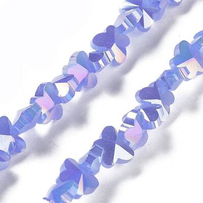 Electroplate Butterfly Glass Beads Strands