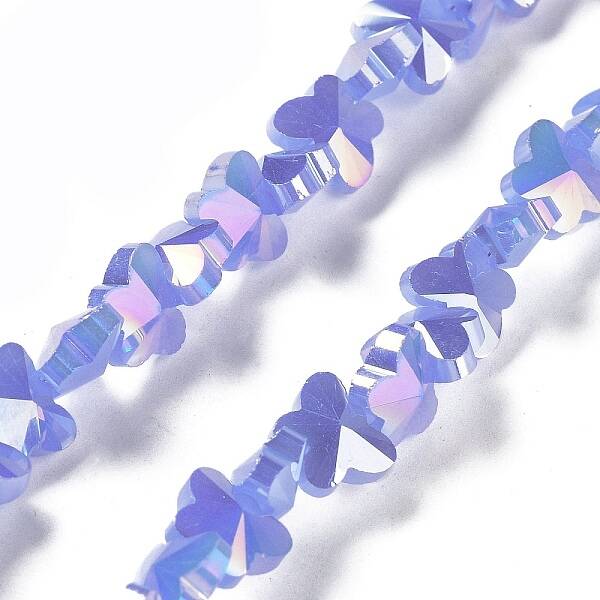 Electroplate Butterfly Glass Beads Strands