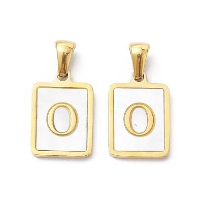 Ion Plating(IP) 304 Stainless Steel Pave Shell Pendants