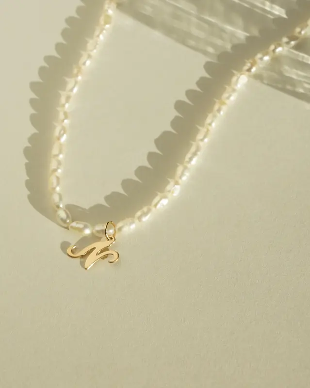 Quincy Initial Necklace | Metal Color: Gold | Style: N