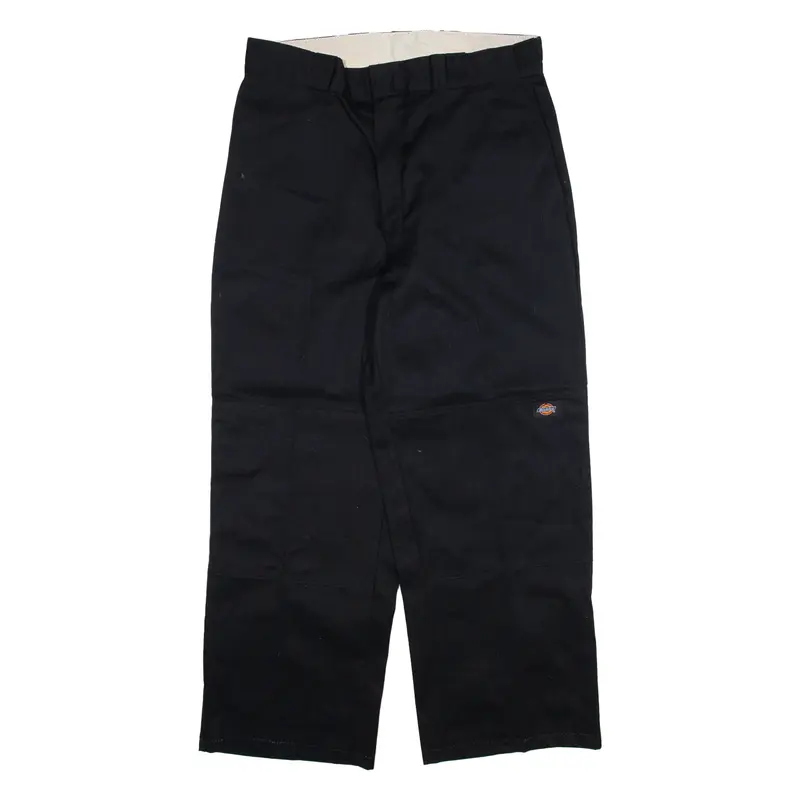 DICKIES Mens Trousers Black Relaxed Straight W34 L28