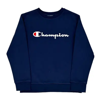 Age 8 Champion Spellout Sweatshirt - Small Navy Cotton Blend | Size: small