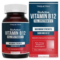 BioActive B12: Vitamin B12 Plus L-Methylfolate Healthcare Fitness Supplement Edible Dietary Bathroom