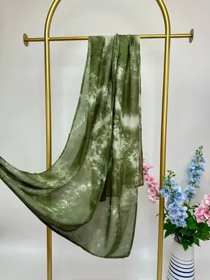 Tie Dye Maxi Modal Hijab - Olive