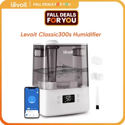 LEVOIT Classic300s Top Fill Smart Humidifiers for Bedroom, (6L) Cool Mist Top Fill Essential Oil Diffuser for Baby & Plants, ...