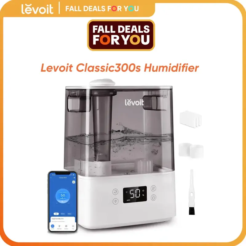 LEVOIT Classic300s Top Fill Smart Humidifiers for Bedroom, (6L) Cool Mist Top Fill Essential Oil Diffuser for Baby & Plants, ...
