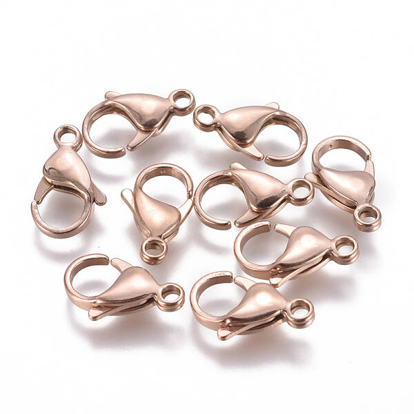 Ion Plating(IP) 304 Stainless Steel Lobster Claw Clasps