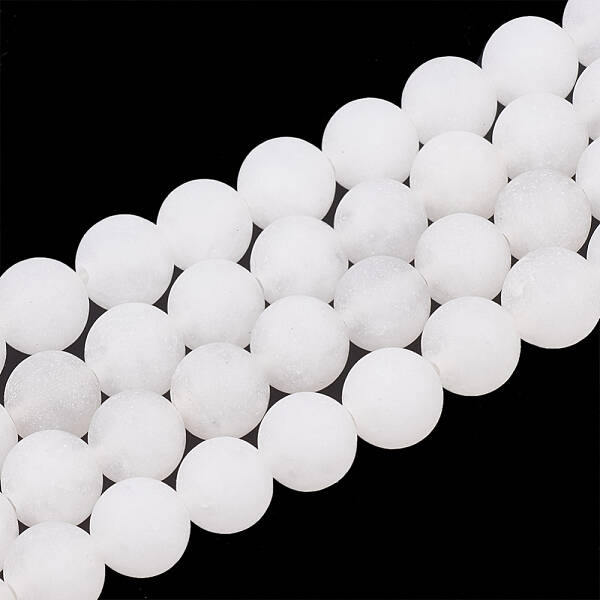 Natural White Jade Beads Strands