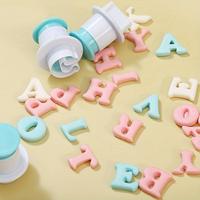 Alphabet & Number Cookie Fondant Cutter, 26pcs/set Plastic Mold Tool, Biscuit Mold, Fondant Cake Print, Baking Tool for Home ...
