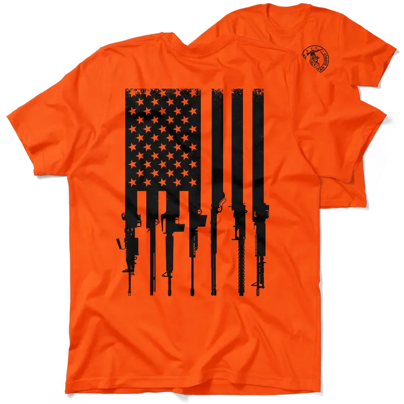 Rifle Flag - Safety Orange T-Shirt