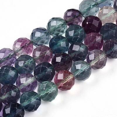 Natural Rainbow Fluorite Beads Strands