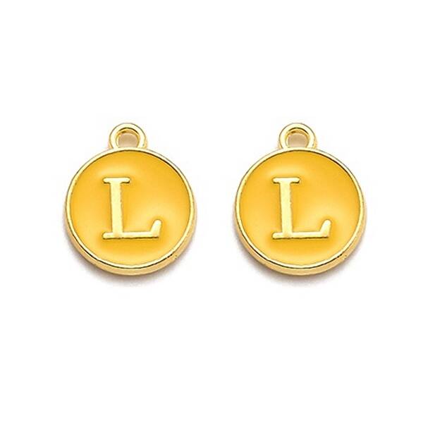 Golden Plated Alloy Enamel Charms