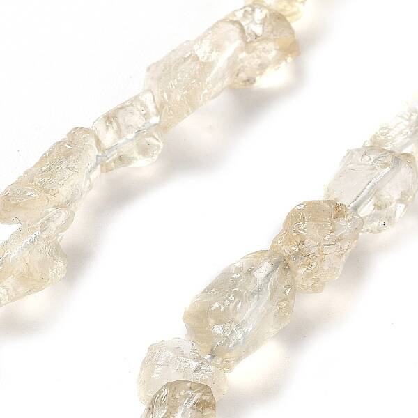 Raw Rough Natural Lemon Quartz Beads Strands