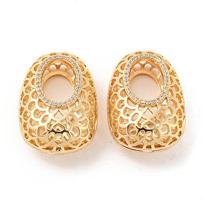 Brass Micro Pave Cubic Zirconia Pendants