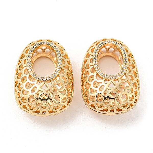 Brass Micro Pave Cubic Zirconia Pendants