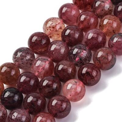 Natural Strawberry Quartz Beads Strands