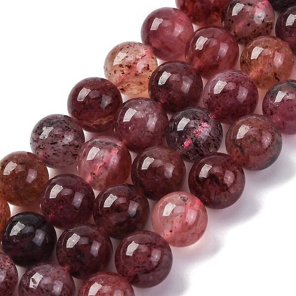 Natural Strawberry Quartz Beads Strands