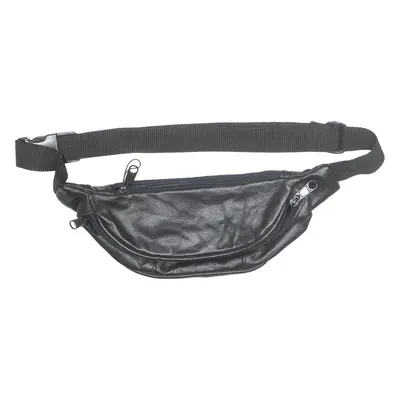 VINTAGE FABRIK Mens Bum Bag Black Leather Faux Leather