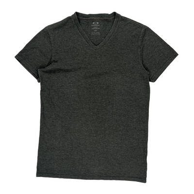 Oakley Slim Fit T-Shirt - Small Grey Cotton Blend