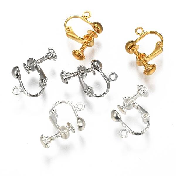 Brass Screw-Back Earring with Loop
