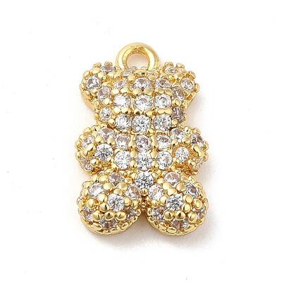 Brass Micro Pave Cubic Zirconia Pendants