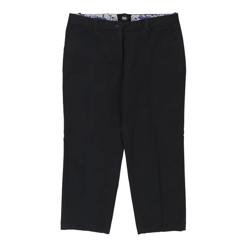 Dolce & Gabbana Trousers - 36W UK 14 Black Cotton