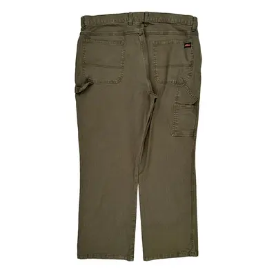 Dickies Carpenter Trousers - 39? Waist Green Cotton Blend