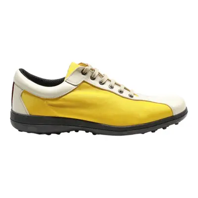 BALLY Sneaker Trainers Yellow Canvas Womens UK 7