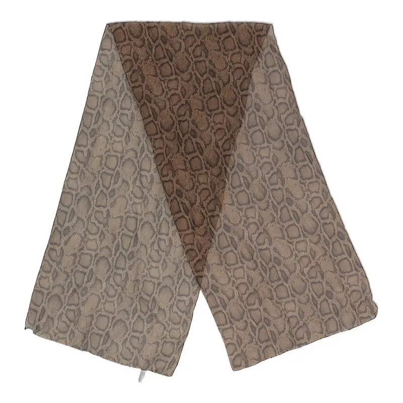 Unbranded Animal Print Scarf - No Size Brown Polyester