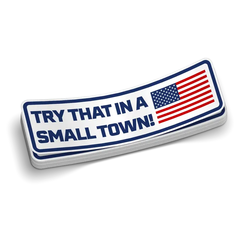 Small Town - Hard Hat Decal