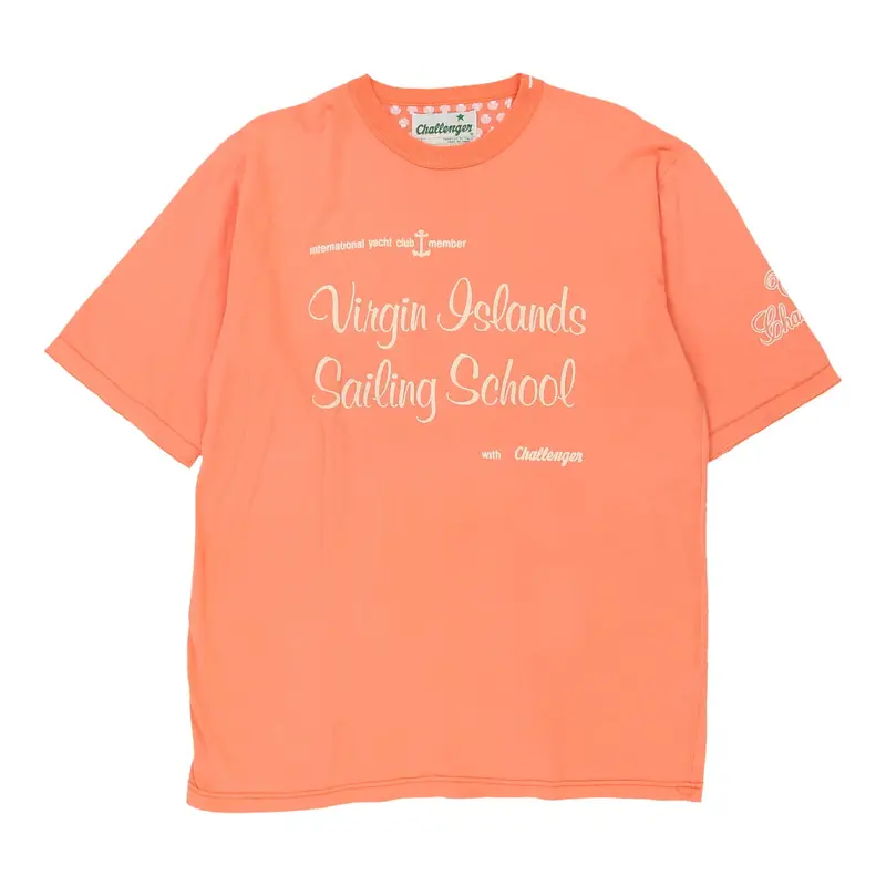Virgin Islands Sailing School Challenge T-Shirt - Large Orange Cotton