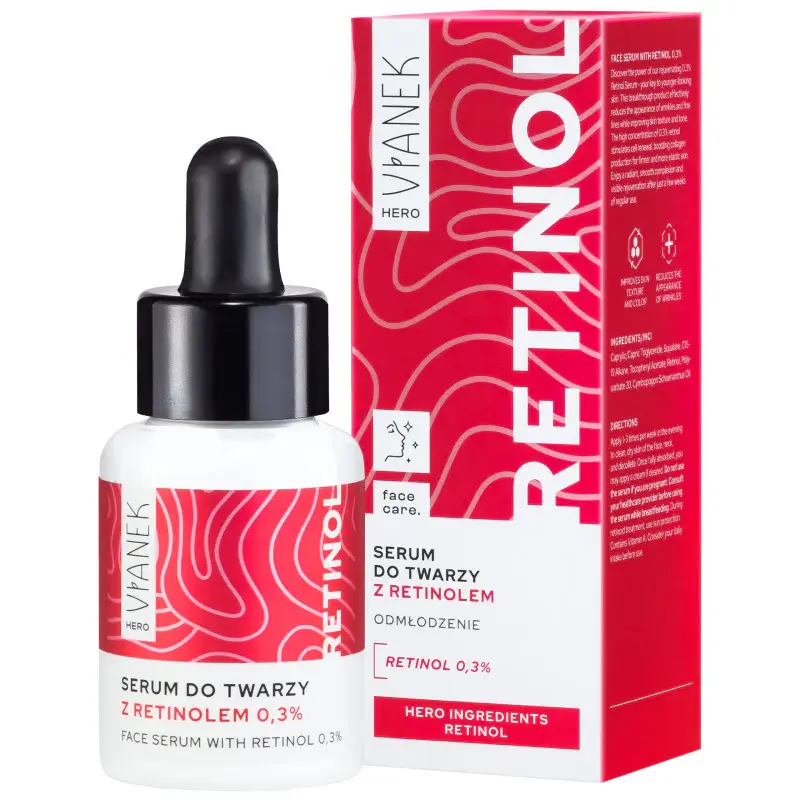Vianek Hero Rejuvenating facial serum with retinol 0.3% 30 ml