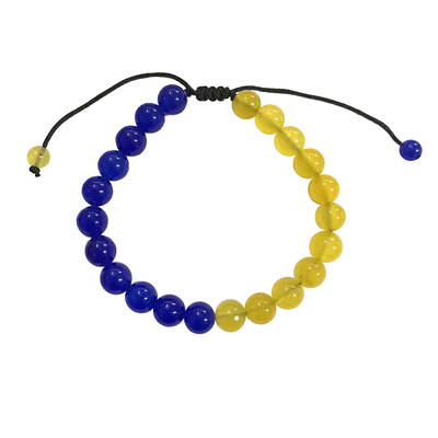 Round Natural Agate Braided Bead Bracelets