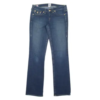 TRUE RELIGION Y2K Billy Jeans Blue Denim Slim Straight Stone Wash Womens W32 L32