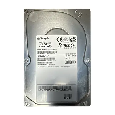 2658T Dell 18.2GB 2Gb/s Fibre Channel 10000 3.5-inch 1MB Hard Drive