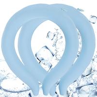 2pcs Neck Wraps With Tube - Wearable Ice Ring Cooler Cool Fabric Cover For Hot Weather & Summer Heat | Gel Cold Pack Outdoor ...