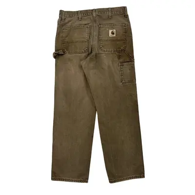 Carhartt Carpenter Trousers - 33W 31L Brown Cotton