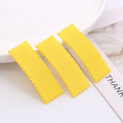 Frosted Plastic Snap Hair Clips