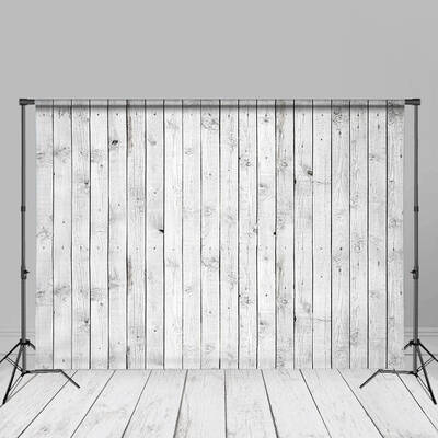 White Wood Plank Wall Texture Photography Backdrop - Aperturee