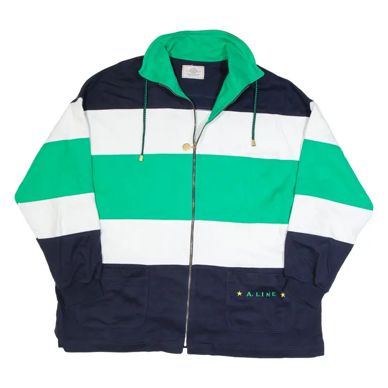 ARA SPORTSWEAR Womens Track Jacket Blue 90s Colourblock UK 20