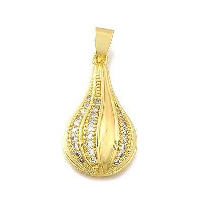 Brass Micro Pave Cubic Zirconia Pendants