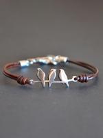 Boho Style Bird Design Pu Leather Bracelet, Fashion Jewelry for Party, Daily Clothing Decor, Trendy All-match & Exquisite Jew...
