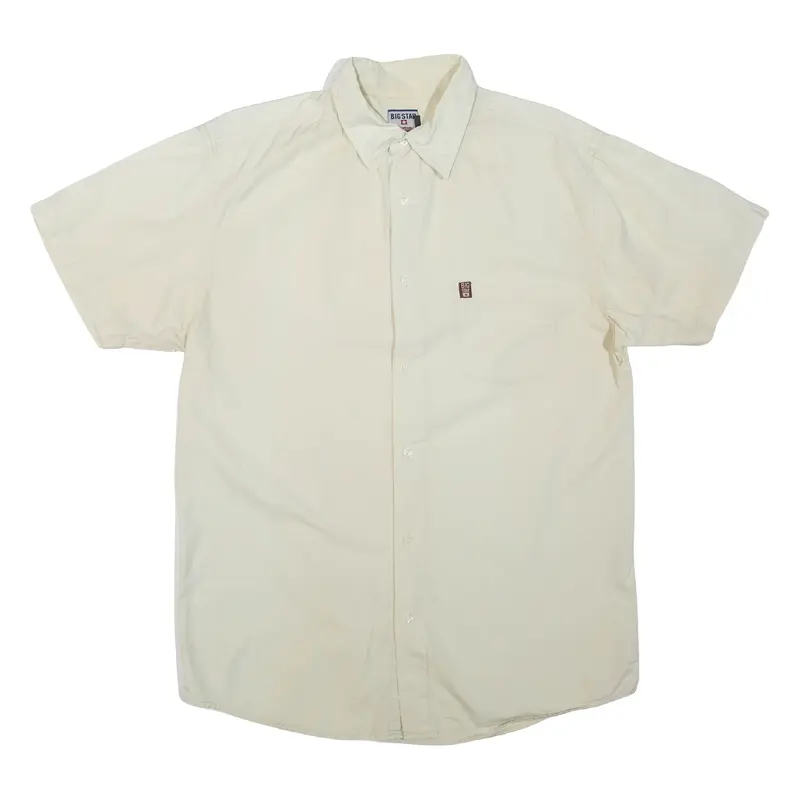 BIG STAR Mens Plain Shirt Beige M