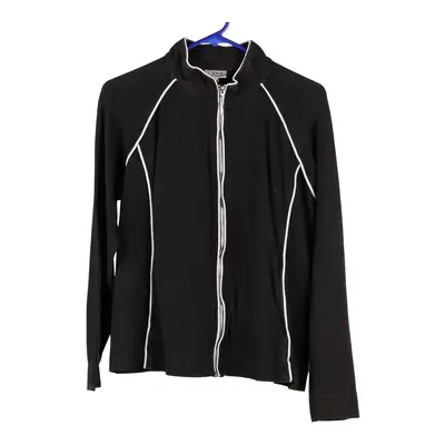 Lana Weekend Zip Up - Medium Black Cotton