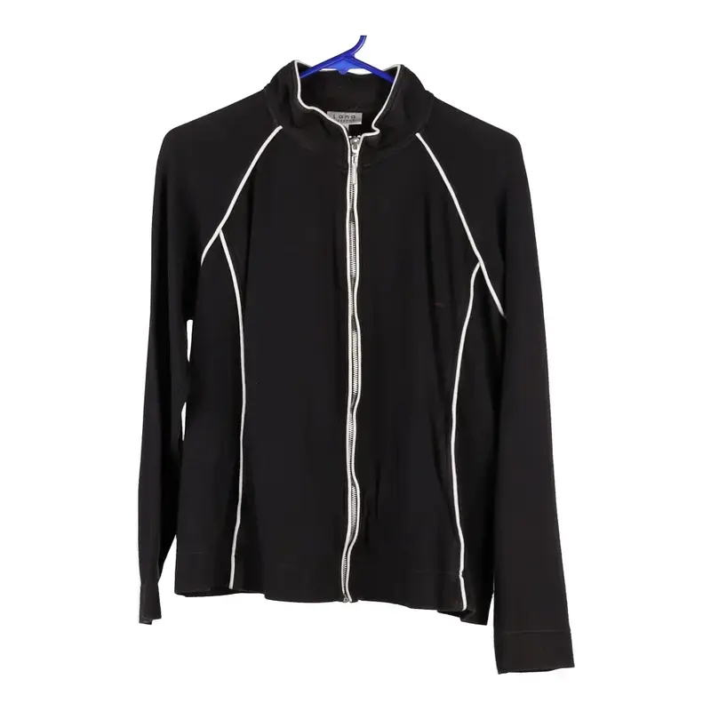 Lana Weekend Zip Up - Medium Black Cotton