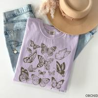 Comfort Colors Vintage Butterfly Comfort Colors Shirt, Vintage Butterfly Shirt Cottagecore Butterfly Comfort Color Tee, Full ...