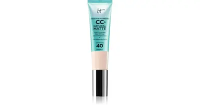 IT Cosmetics Your Skin But Better CC+ Cream Natural Matte Mattifying Foundation SPF 40 for Women Rich Honey 32ml